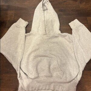 Light grey slight cropped hoodie
